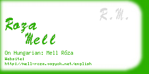 roza mell business card